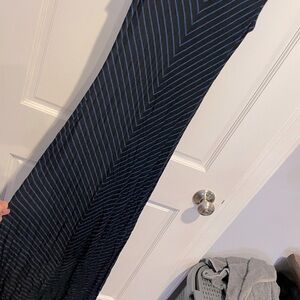 Merona Black and Blue Striped stretchy Maxi Dress